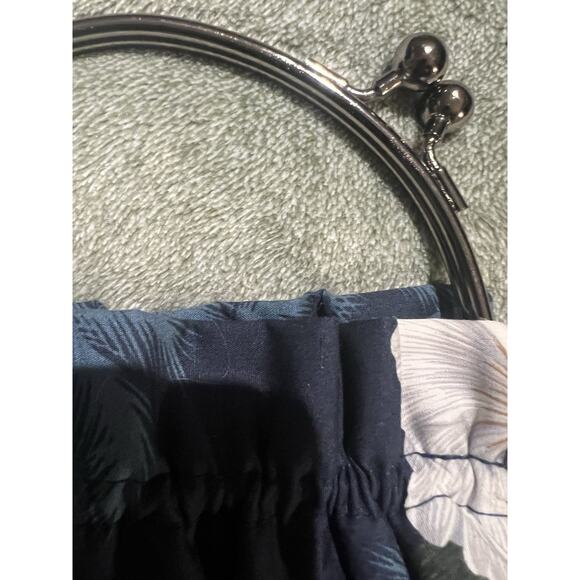 VTG Hawaiian Aloha Print Cotton Barkcloth Luau Hand Bag Retro 10x9 - Picture 5 of 9